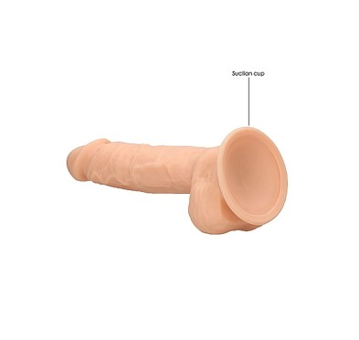 Realistyczne dildo żylaste z mocną przyssawką 18cm